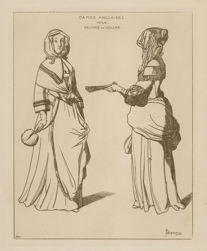 Engelske kvinder, 1644 af Wenceslaus Hollar