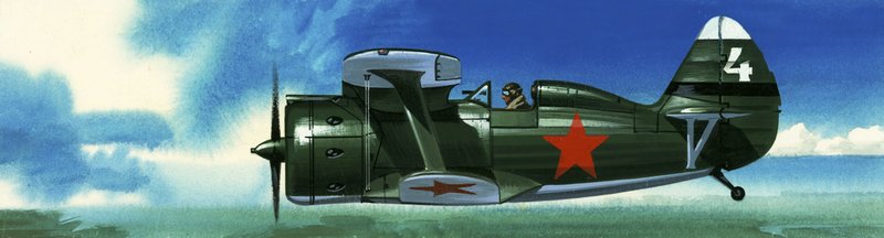 Et russisk Polikarpov I-153 jagerfly af Wilf (20th century) Hardy