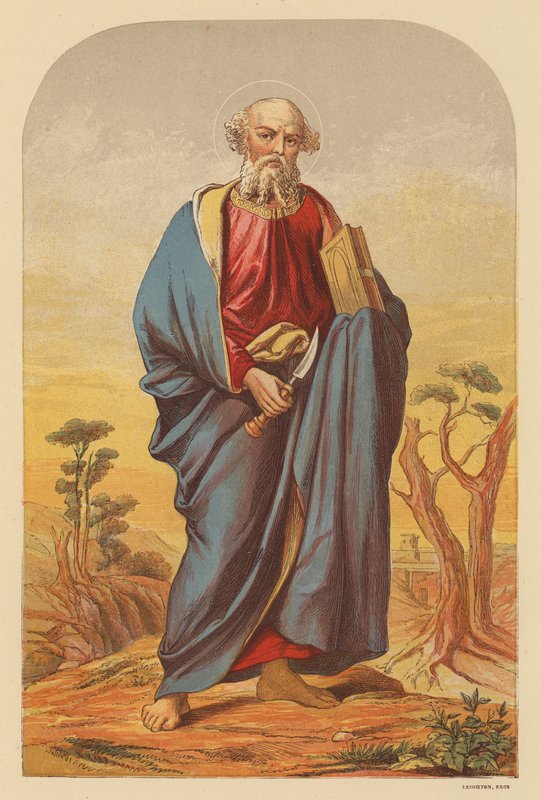 Sankt Bartholomæus (farvelitografi) af Wilhelm Kandler