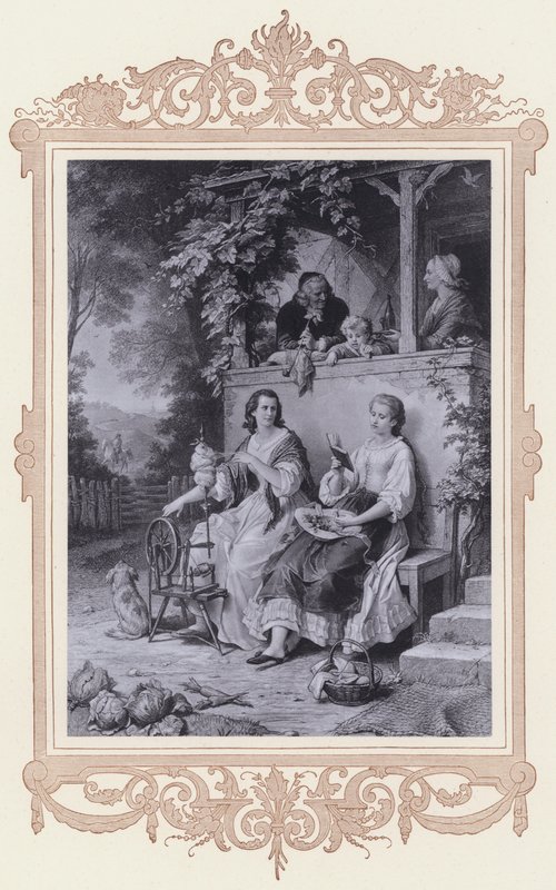 Friederike, sandhed og poesi (litho) af Wilhelm von (after) Kaulbach