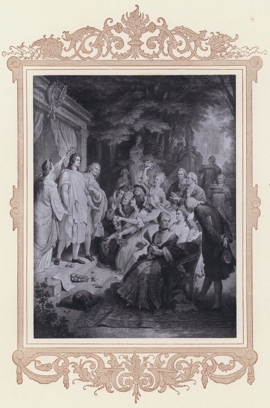 Goethe i Weimar (litho) af Wilhelm von (after) Kaulbach