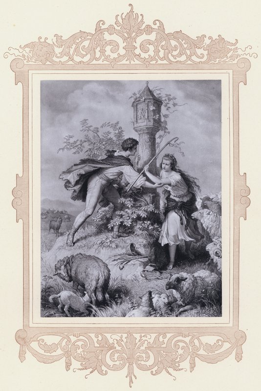 Haideroslein (litho) af Wilhelm von (after) Kaulbach