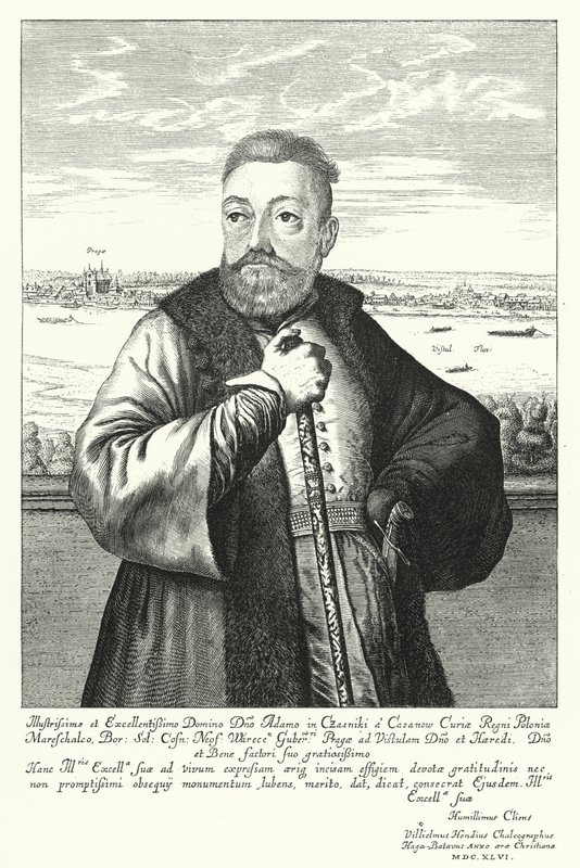 Adam Kazanowski, polsk-litauisk adelsmand (gravering) af Willem (c.1597 1660) Hondius
