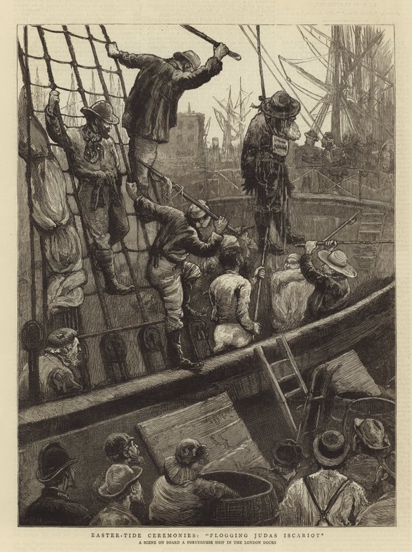 Påske-tidevandsceremonier, pisk af Judas Iskariot af William Bazett Murray