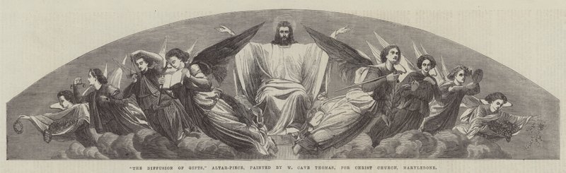 Gavernes spredning, alterstykke, til Christ Church, Marylebone af William Cave Thomas
