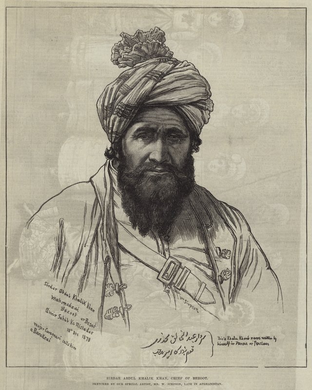 Sirdar Abdul Khalik Khan, chef for Bezoot af William Crimea Simpson