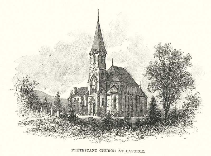 Den protestantiske kirke i Laforce af William Henry James after Boot