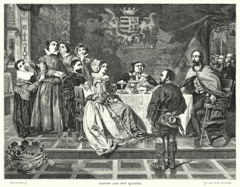 Sancho og Don Quixote af William Powell after Frith