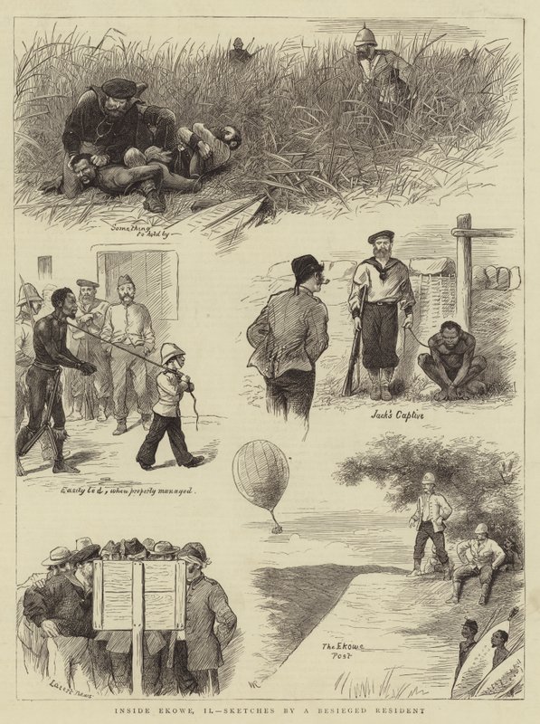 Inde i Ekowe, II, skitser af en belejret indbygger af William Ralston