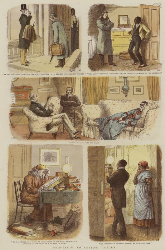 Professor Todlebens teori (chromolitho) af William Ralston