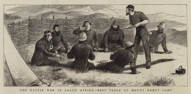 Kaffirkrigen i Sydafrika, Mess Table ved Mount Kempt Camp af William Ralston