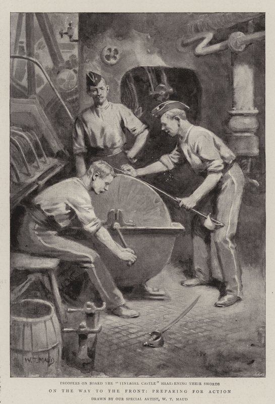 På vej til fronten, forberedelse til handling af William T. Maud