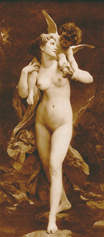 Ungdom og kærlighed (fotogravure) af William Adolphe (after) Bouguereau