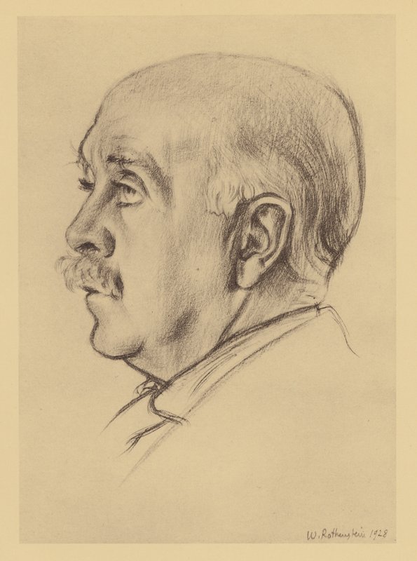 Portræt af Max Beerbohm (litografi) af William (after) Rothenstein