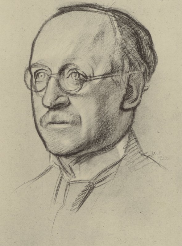 Sir Edwin Lutyens, RA (litho) af William (after) Rothenstein