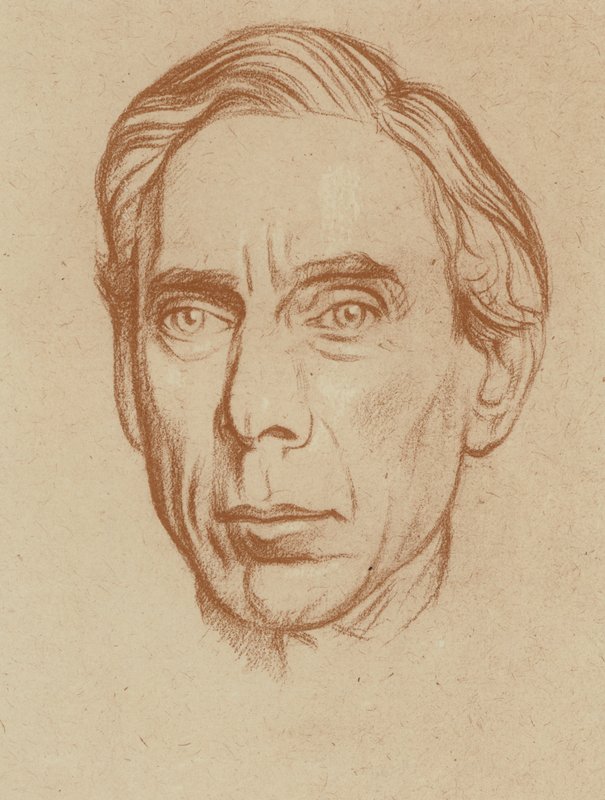 The Hon Bertrand Russell (litho) af William (after) Rothenstein