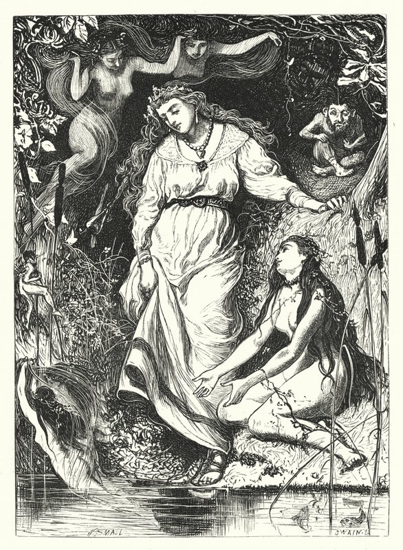 The Chase of the Siren (gravering) af William (after) Small