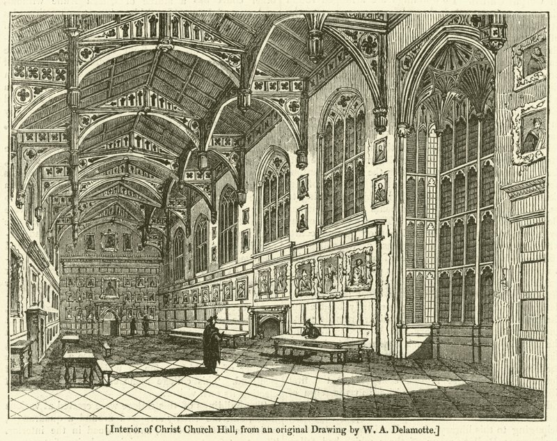 Interiør af Christ Church Hall af William Alfred Delamotte