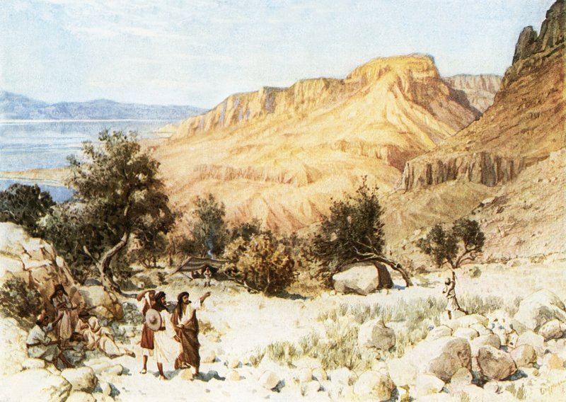 Davids lejr ved Engedi af William Brassey Hole