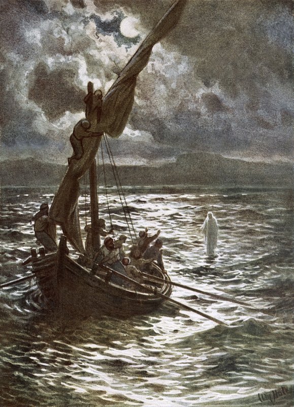 Jesus går på havet af William Brassey Hole