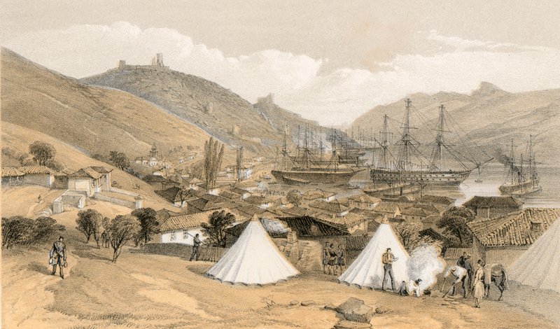 Balaklava, kigger mod havet af William Crimea Simpson