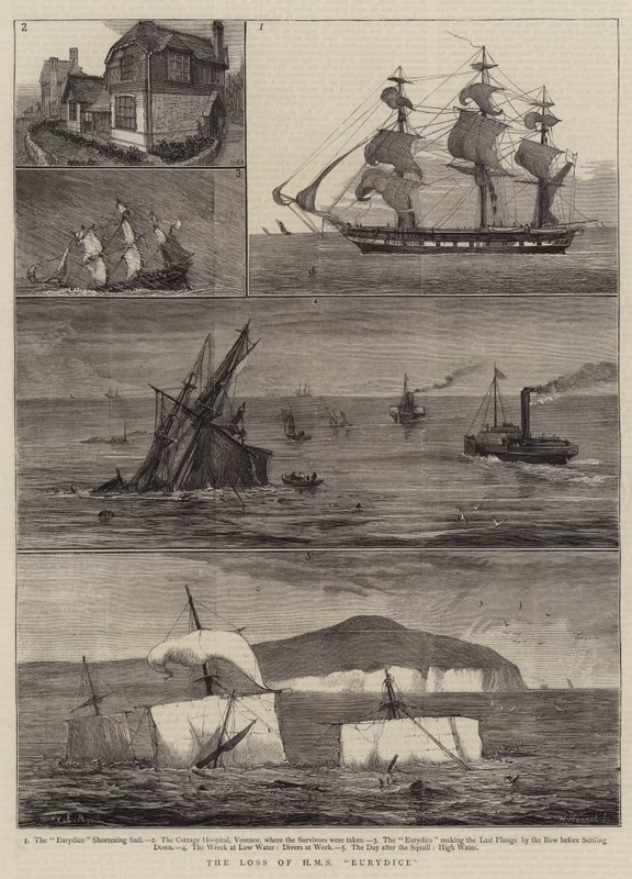 Tabet af HMS Eurydice af William Edward Atkins