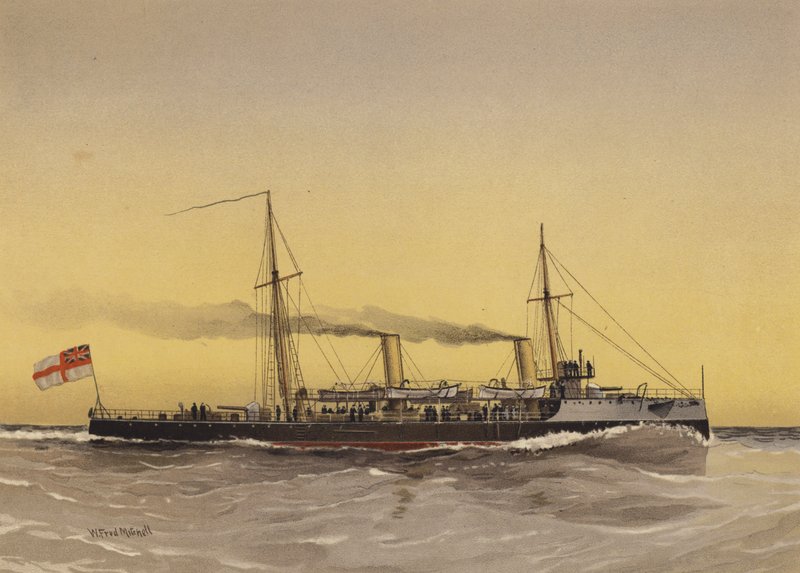 HMS Speedwell, torpedokanonbåd af William Frederick Mitchell