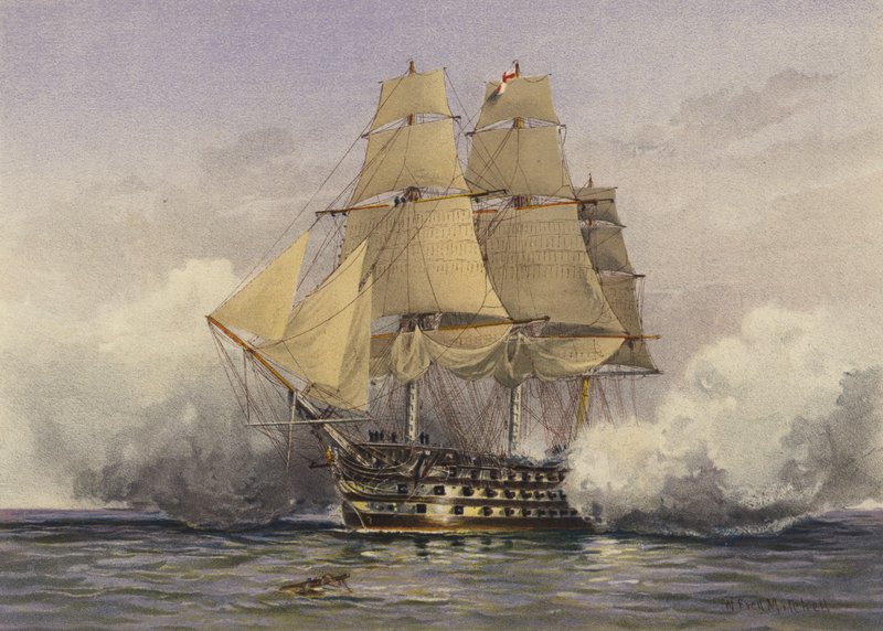 The Victory (farve litho) af William Frederick Mitchell