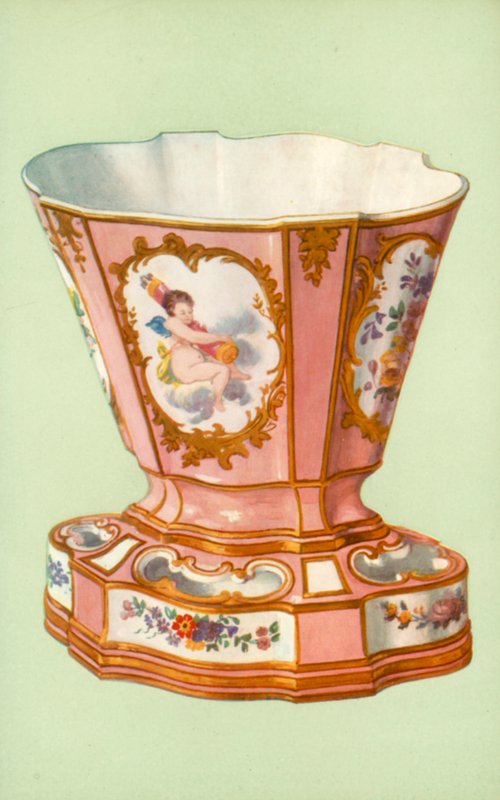 Vase, Sevres, rose Pompadour (farve litho) af William Gibb