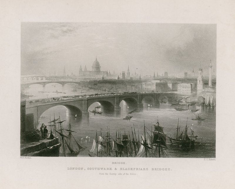Overblik over London af William H. Bartlett