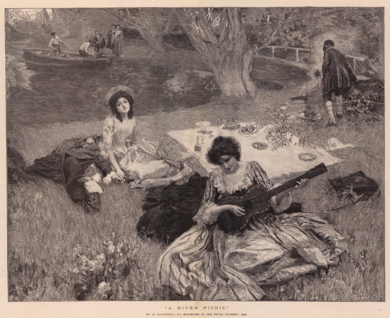 En picnic ved floden af William Hatherell