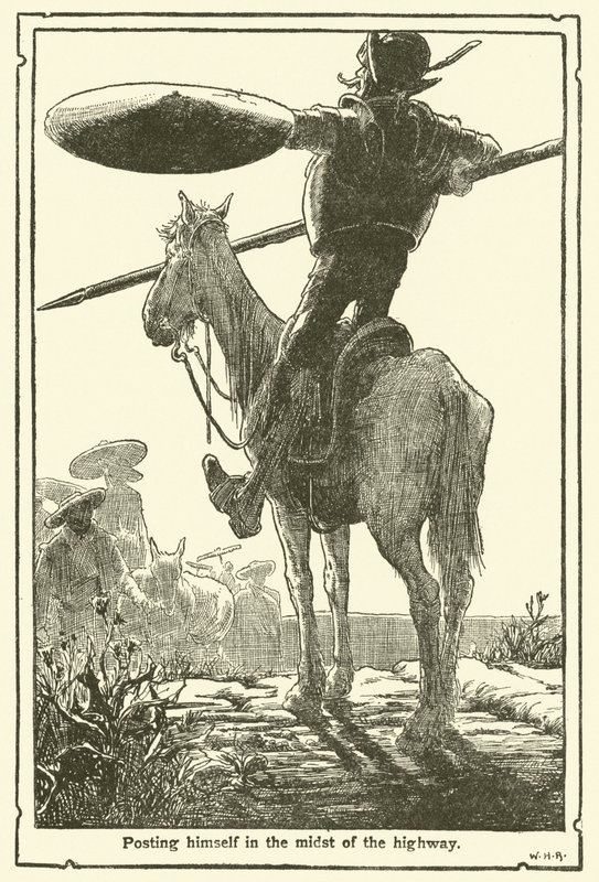 Illustration til Don Quixote (litho) af William Heath Robinson