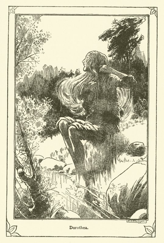 Illustration til Don Quixote (litho) af William Heath Robinson