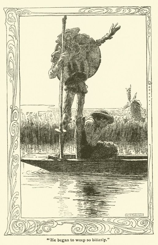 Illustration til Don Quixote (litho) af William Heath Robinson