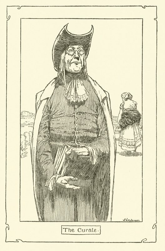 Illustration til Don Quixote (litho) af William Heath Robinson