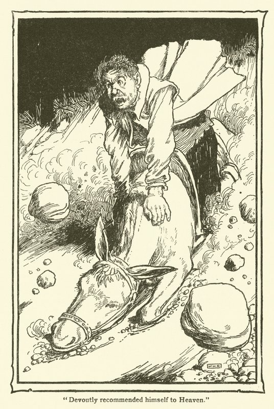 Illustration til Don Quixote (litho) af William Heath Robinson
