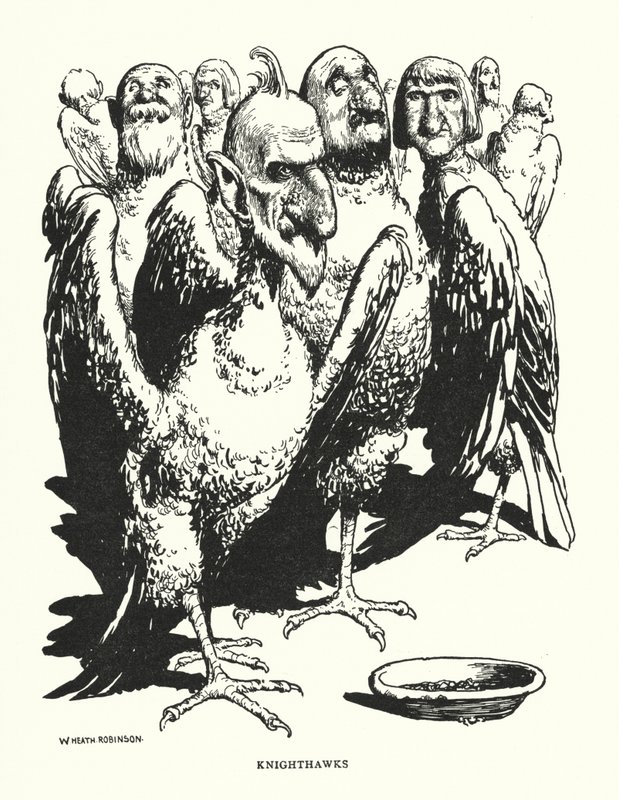 Knighthawks (litho) af William Heath Robinson