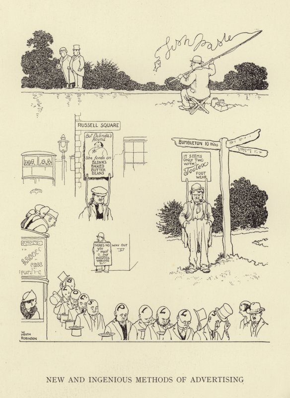 Nye og geniale metoder til annoncering af William Heath Robinson