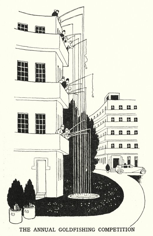 Den årlige guldfiskekonkurrence (litho) af William Heath Robinson