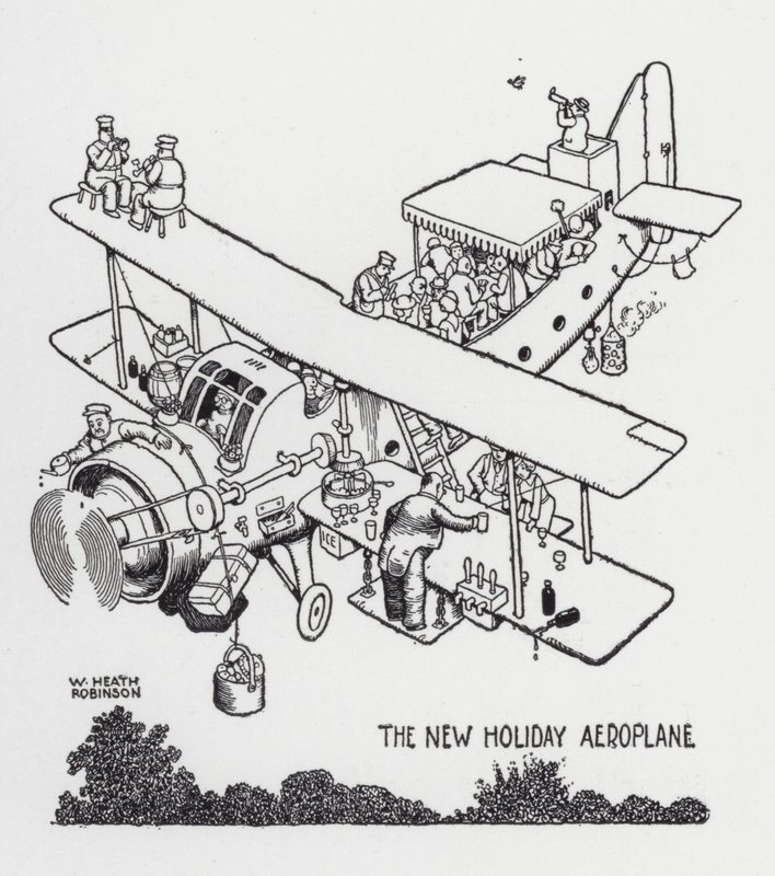 Det nye feriefly (litho) af William Heath Robinson