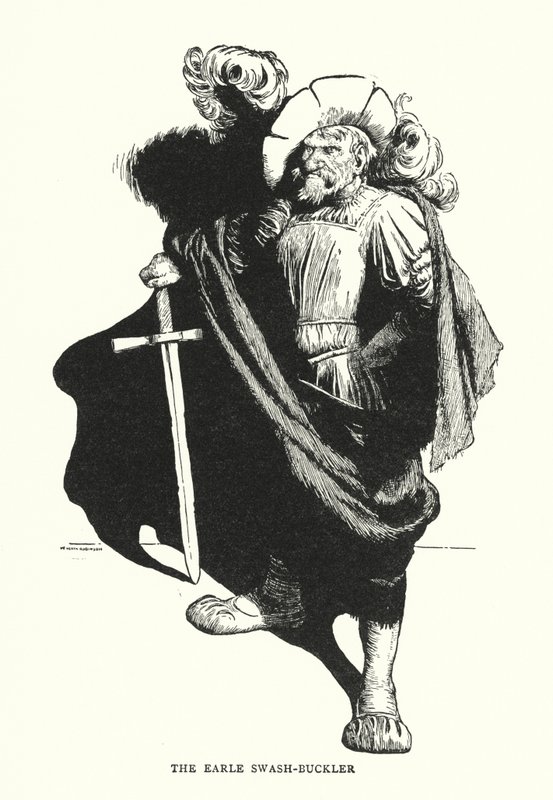 Earle swash-buckler (litho) af William Heath Robinson