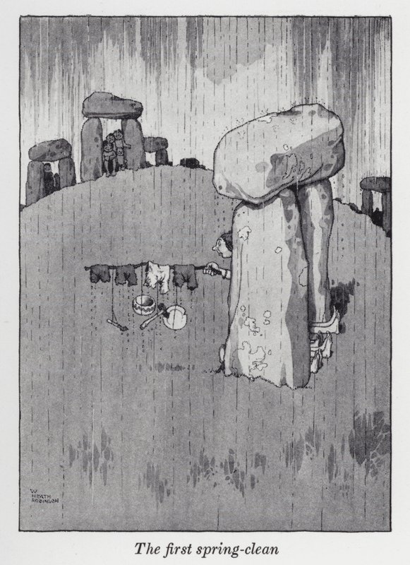 Den første forårsrengøring (litho) af William Heath Robinson