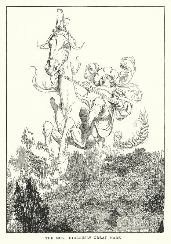 Den mest uhyggeligt store hoppe (litho) af William Heath Robinson