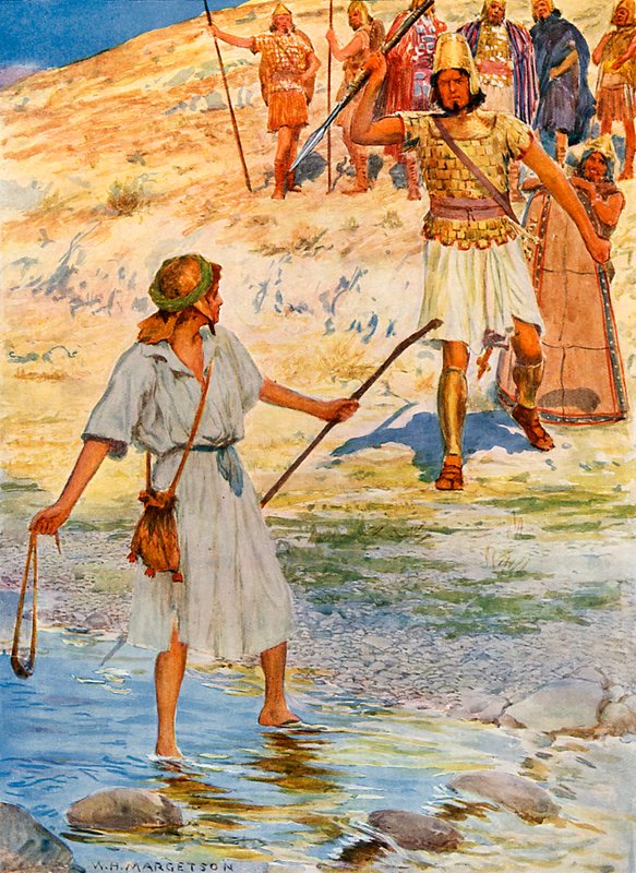 David og Goliat af William Henry Margetson