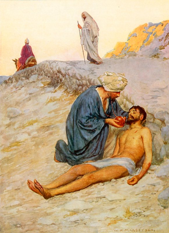 Den barmhjertige samaritaner af William Henry Margetson