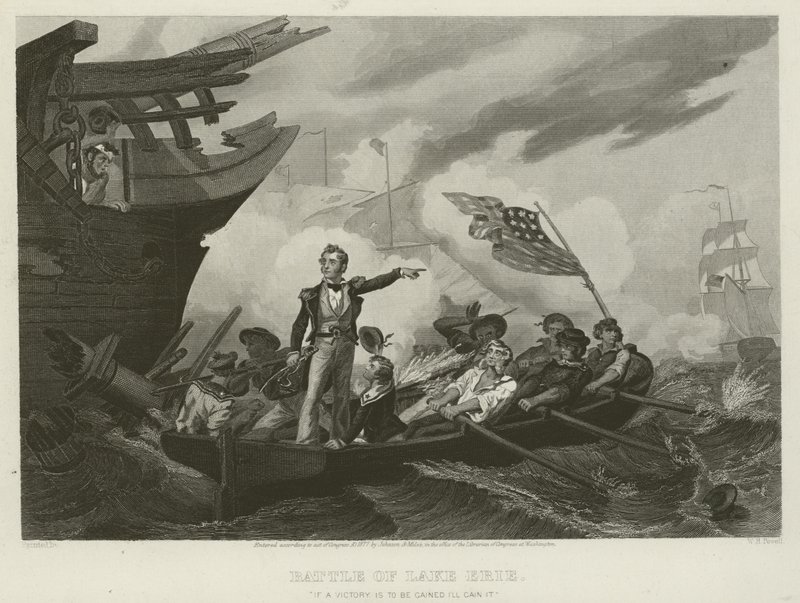 Slaget ved Eriesøen, 1813 af William Henry Powell