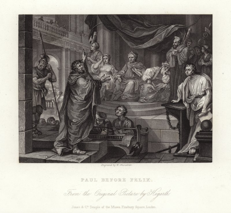 Paul før Felix af William Hogarth
