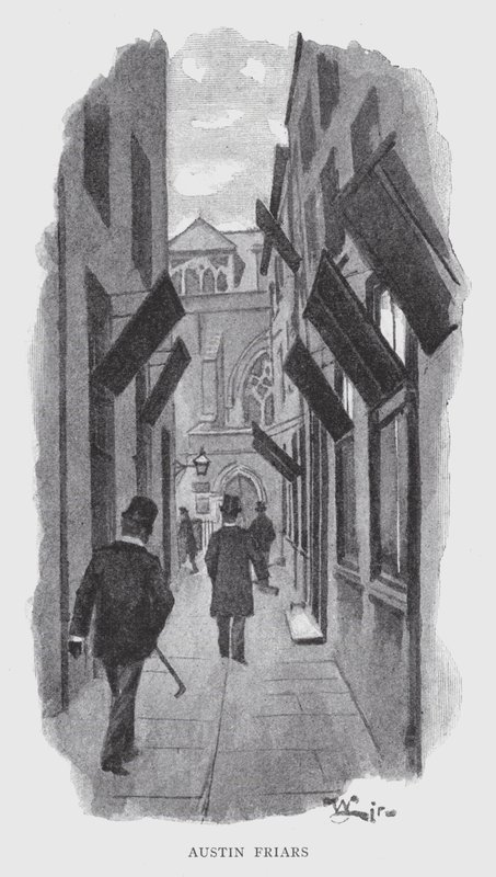 Austin Friars (Litho) af William Luker