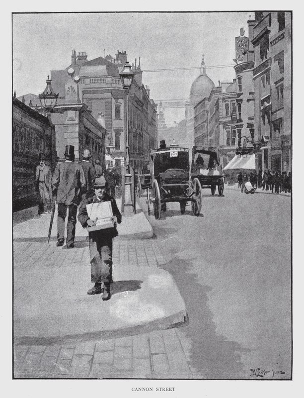 Cannon Street (litho) af William Luker