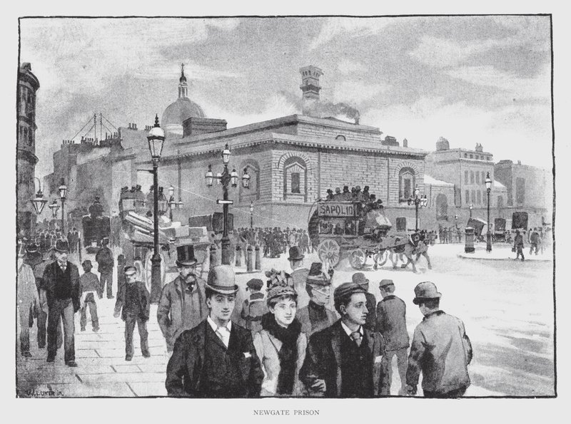 Newgate Prison (litho) af William Luker